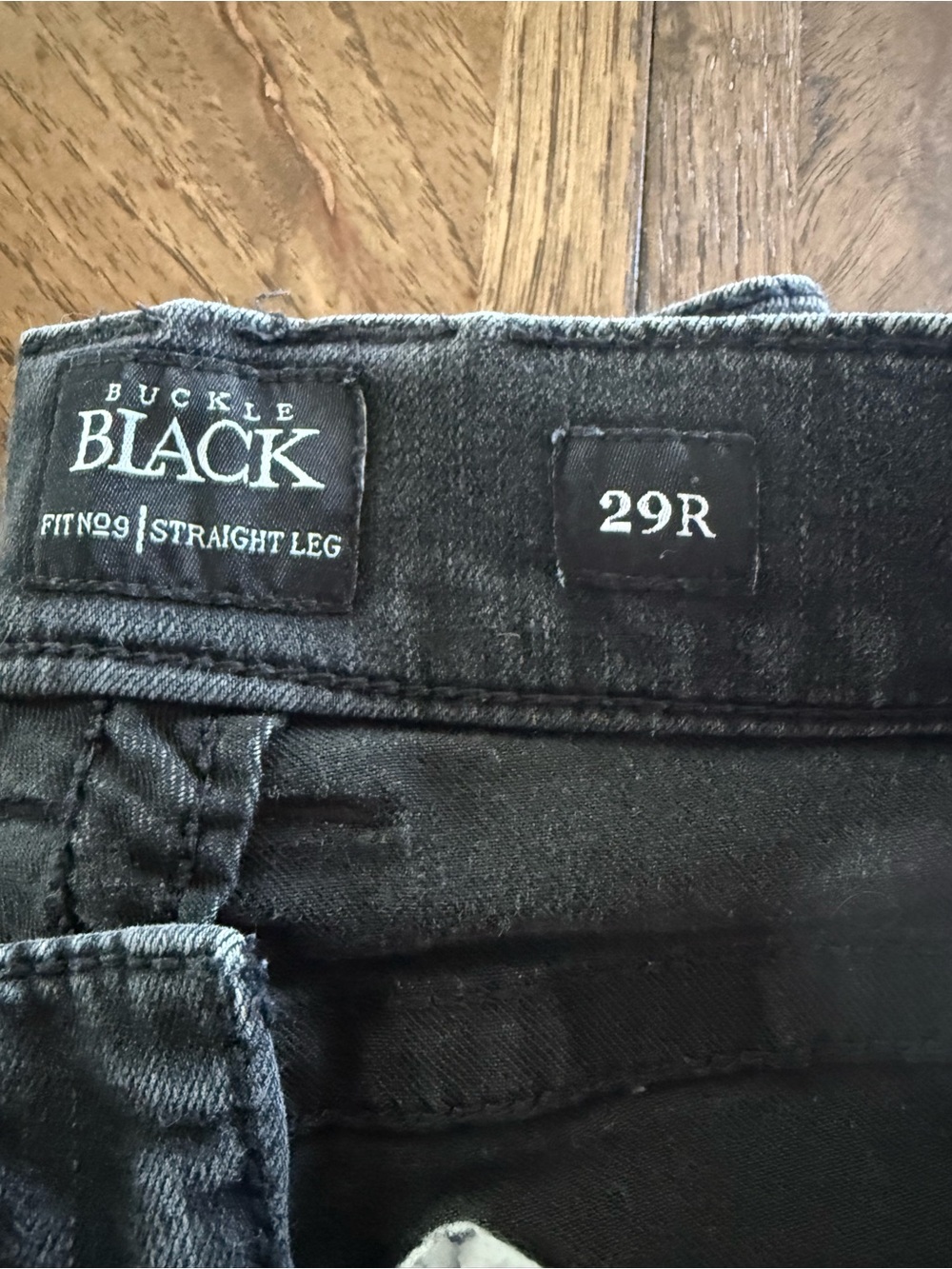 Buckle Black Straight Leg Jeans — Black 29R